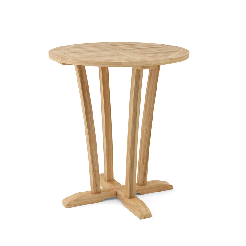 Lance Outdoor Round Teak Bar Table