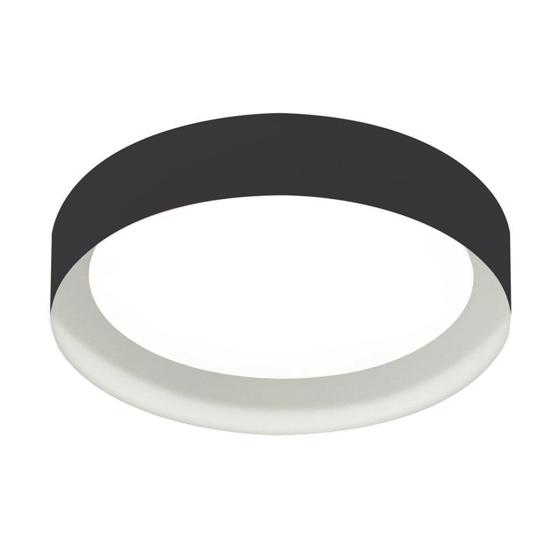 Petitt Acrylic Flush Mount, White, Gold, 16"
