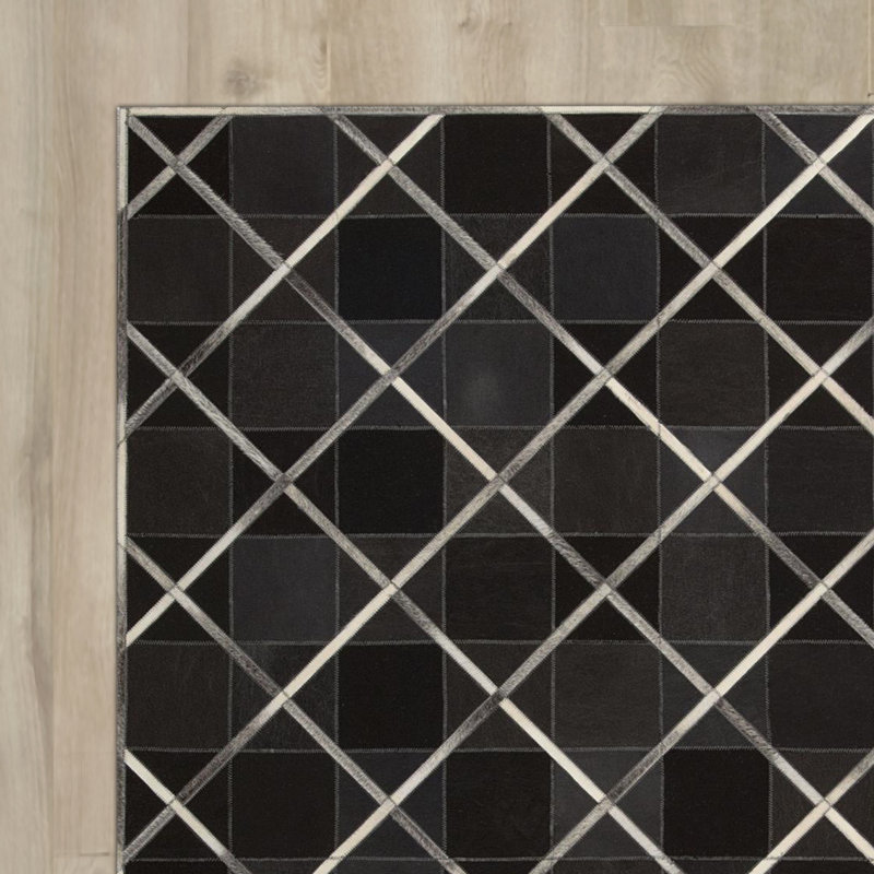 Rosenblatt Cotton Geometric Indoor Rug, Rectangle 8' x 11'