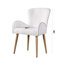 Chaise d'appoint à oreilles Mayrin en beige et chêne (ensemble de 2)