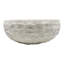 Bol rond en marbre ciselé moderne pour la décoration de la cuisine - Pièce maîtresse décorative contemporaine pour la décoration intérieure - 18 cm