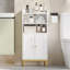 Bathroom Storage Cabinet, Slim Bathroom Floor Cabinet with 2 Door and Adjustable Shelf, Wooden Freestanding Storage Unit for Dining Kitchen Living Room -480887175