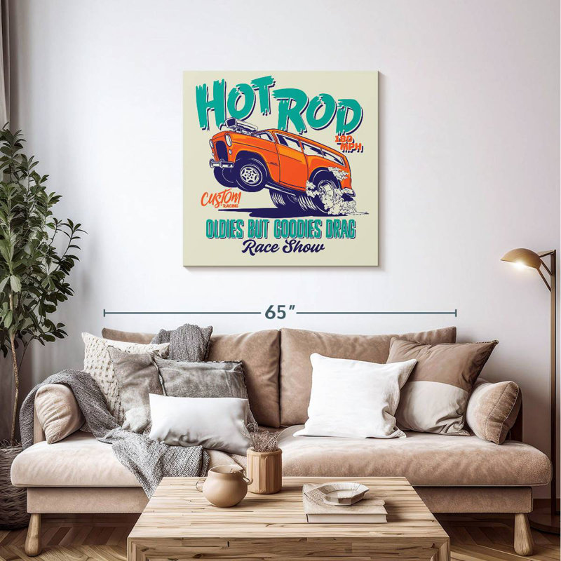 Mehar Hot Rod Race Show Poster, 36" H x 36" W