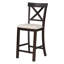 Ensemble de 6 tables de salle à manger à hauteur de comptoir avec 4 chaises et un banc pour la salle à manger (espresso)