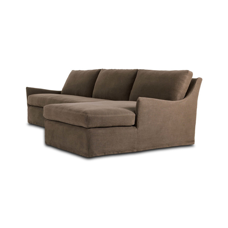 Monette 2PC LAF Sectional-Broadway Coffee, Right Hand Facing