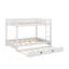 Lit superposé en bois avec lit gigogne-2006766099