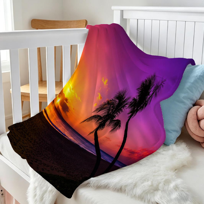 Machine Printed Throw Blanket, Throw 30" x 40"