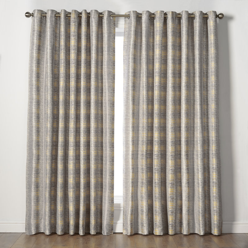 Auberon Eyelet Room Darkening Curtains, Ochre, Width 229 x Drop 229cm
