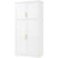 Armoire de cuisine autoportante 35,5 x 17,6 x 70,9 pouces, armoire de rangement haute avec 4 portes, 2 tablettes de porte, 8 plateaux coulissants et tablette réglable pour la salle à manger, blanc-866364530