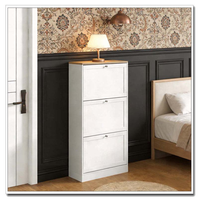 Armoire de rangement mince pour chaussures