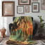 Couverture en sherpa de qualité supérieure 1 pièce Nostalgic Island Sunset-101263059