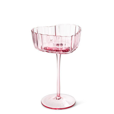 Verre à cœur côtelé