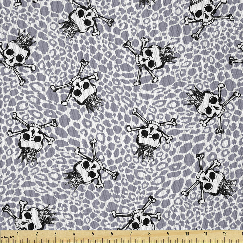 Cynth Crowned Skull Crossbones Fabric