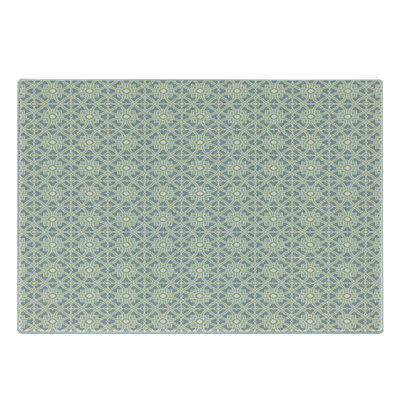 Ambesonne Ethnic Tempered Glass Cutting Board Azulejo Tiles Design Taupe Beige