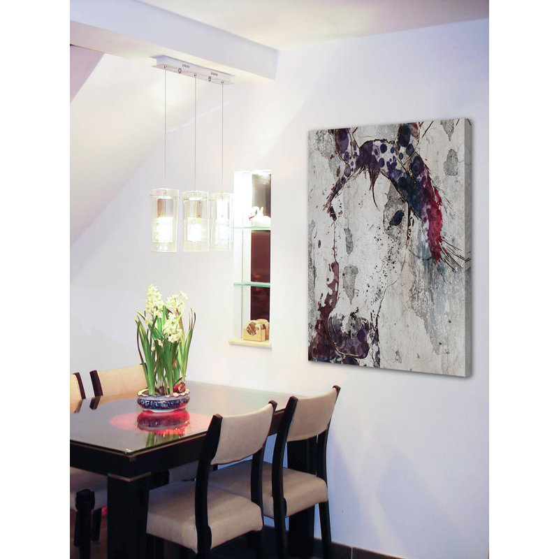 Purple Horse Abstract Canvas Art by Irena Orlov