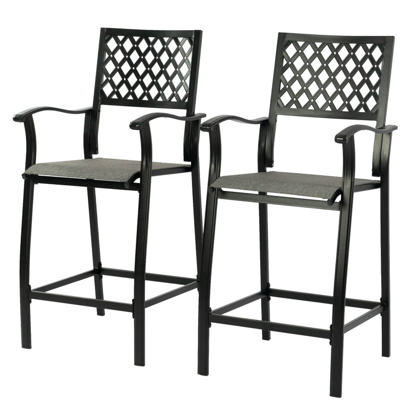 Ensemble de 2 tabourets de bar Kozyard, Gris
