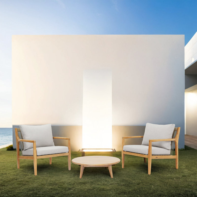 3 Piece Outdoor  Seating Group With Cushions