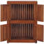 Sula Two-Level Teak Tower Floor Cabinet