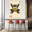 Happy Frog Red Dot Playful Retro Frog Nature Wall Art-129002513