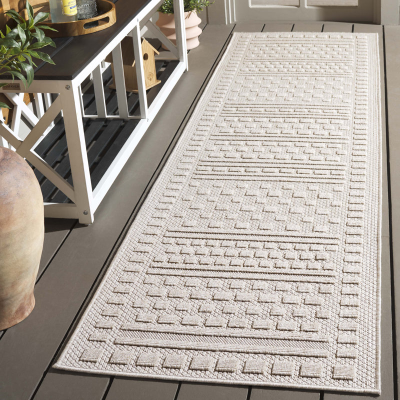 Milos Performance Striped Indoor/Outdoor Area Rug, Runner 2'3" x 8'