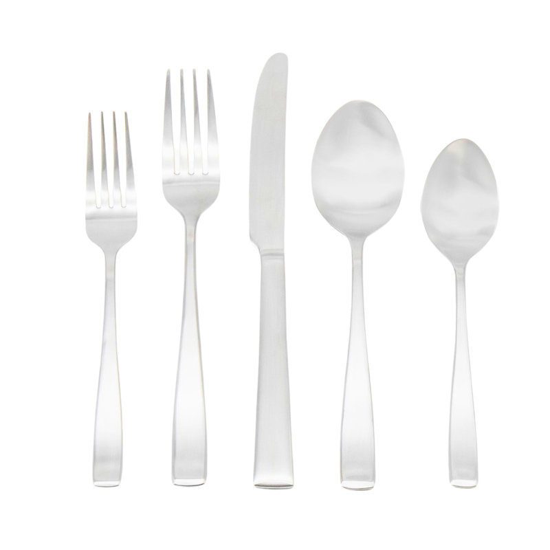 Ensemble de couverts 20 pièces en acier inoxydable Fabiola 18/0, service pour 4, Argent argent