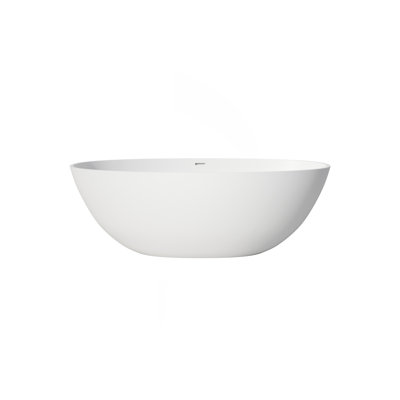 65" Premium Solid Surface Deep Soaking Bathtub