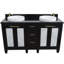Ensemble de meuble-lavabo double 61 "avec miroir Schreck-244746514-244746515