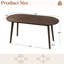 Table de salle à manger de style campagne moderne de 63 pouces, table de salle à manger rectangulaire en bois avec pieds en métal pour 4/6 personnes pour la salle à manger, la cuisine, le salon noyer-124422233