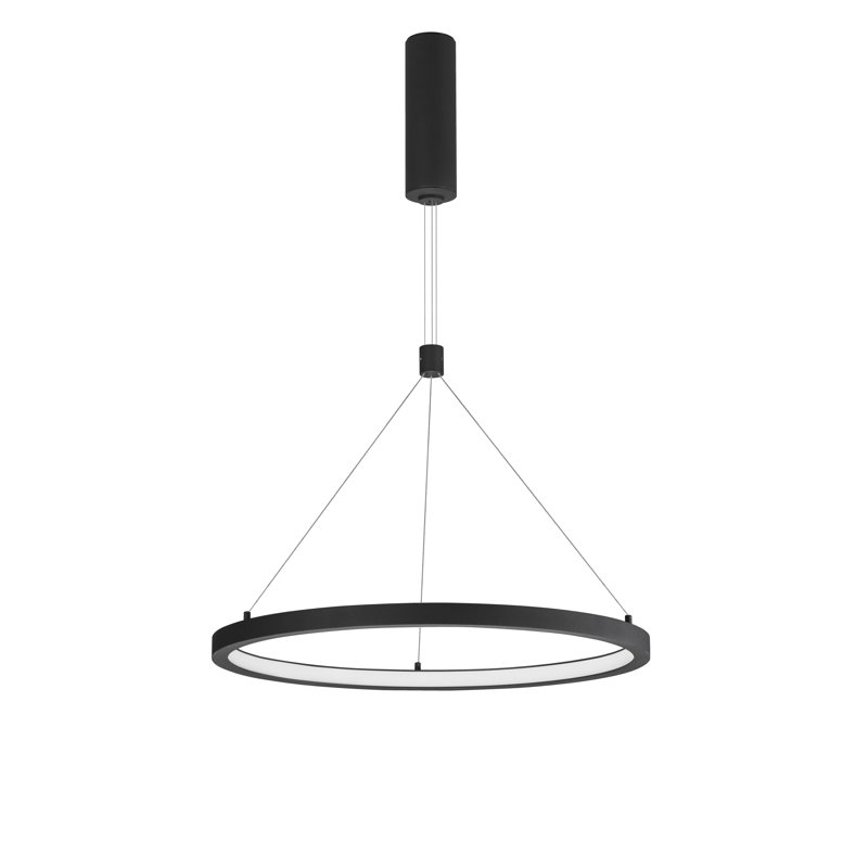 1 - Light LED Unique/Statement Pendant, Black
