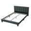 Lit double gris anthracite pour chambre à coucher avec tête de lit tapissier douillette et structure de lit plateforme de couleur élégante-1035229322-1035229317