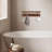 Solid Wood Wall Shelf With Brass Hooks - Handmade Coat Rack For Entryway, Living Room, Bathroom, Bedroom, Kitchen - Stylish Storage Solution With 6 Hooks-2009184600