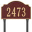 Vanderbilt Standard One Line Address Sign Plaque with Lawn Stakes-1763651566-1763651558