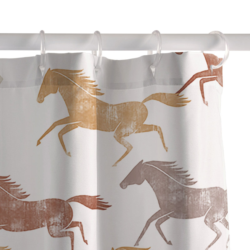 Rideau de douche Little Arrow Design Co, Brun/blanc/gris