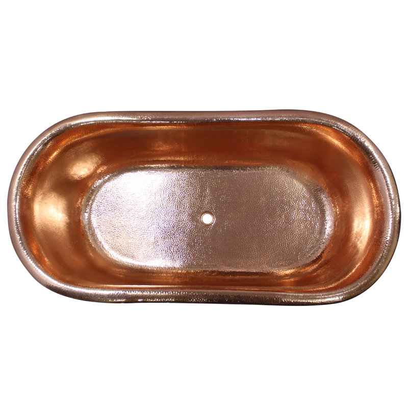 Rochelle 66'' x 32.5'' Soaking Copper Bathtub