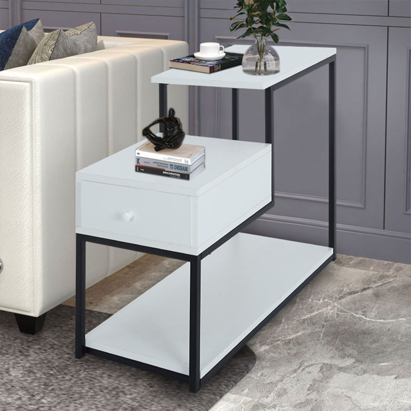 Algernon End Table, White