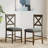 Gracie Oaks Solid Wood Bar Stools - Straight-Leg Farmhouse Stools with Upholstered Seats-1793800687