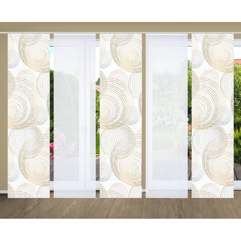 Semi Sheer Sliding Panel, Golden