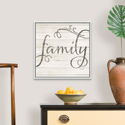 «Simple Words Family» par Marla Rae - reproduction d'art textuel sur toile
