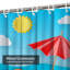 Rideau de douche imperméable solaire avec 12 crochets Ocean Beach Holiday-2107627293