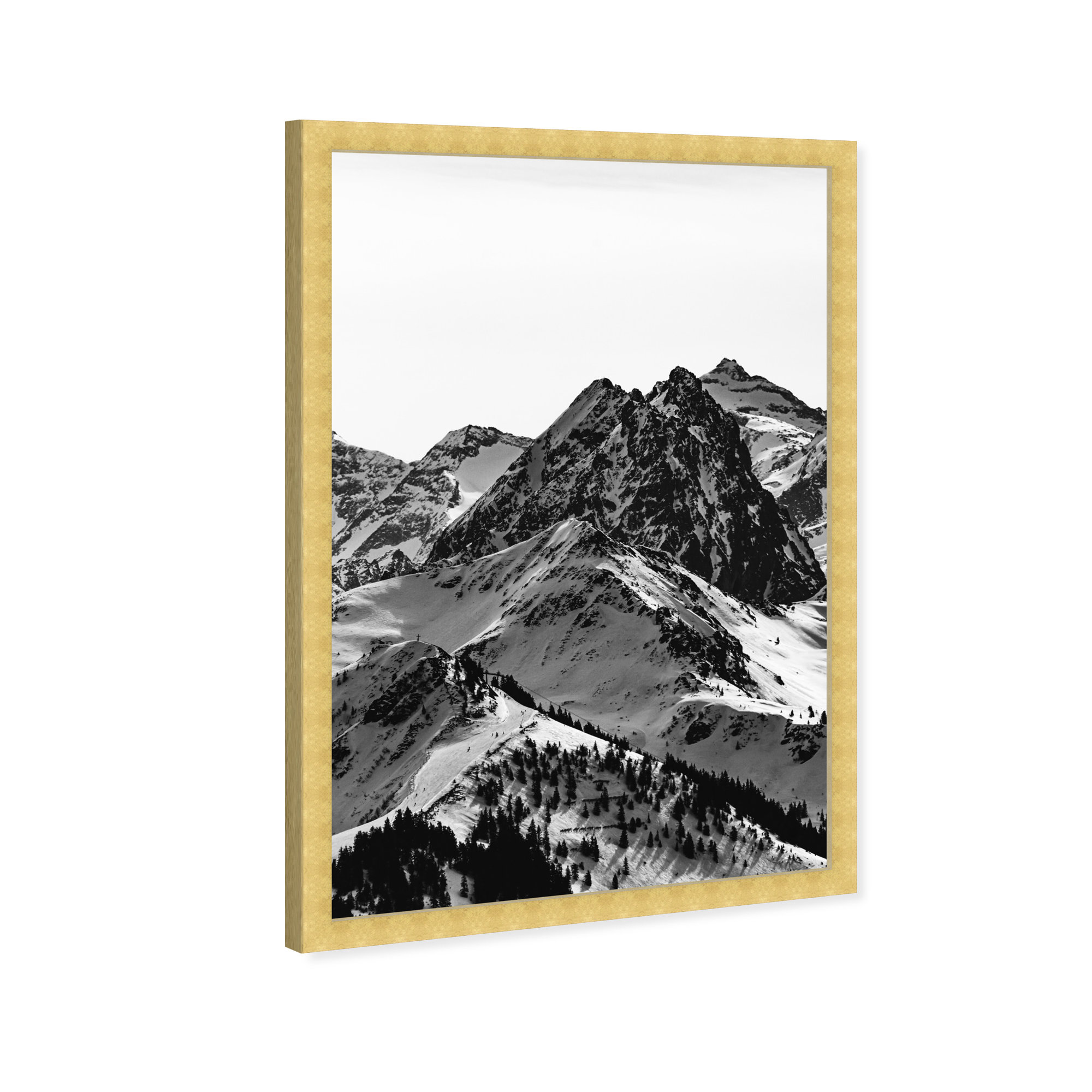 Up The Mountain by Oliver Gal, 17" H x 12" W x 0.5" D, Gold