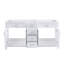 58.7" Bathroom Vanity Cabinet Only, 4 Drawers & 2 Double-Door Cabinets, White