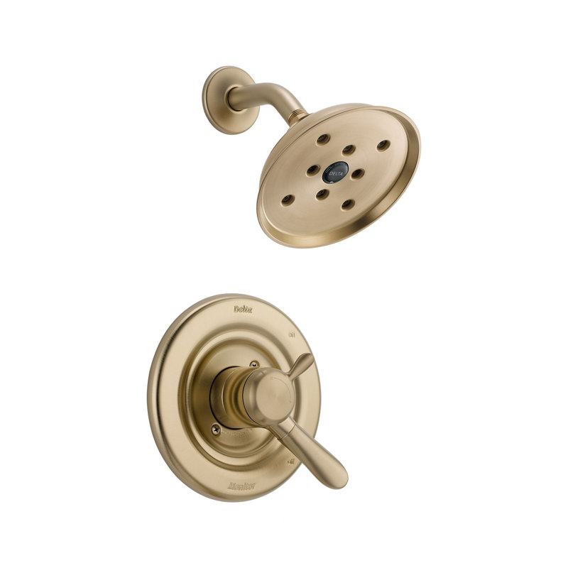 Lahara Shower Faucet Trim with Lever Handles and H2okinetic Technology, Champagne Bronze