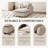 Upholstered Single Sofa Bed With Movable Ottoman-744110159