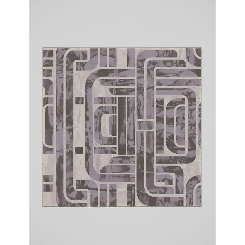 Pacey Washable Abstract Indoor Rug, Square 6'