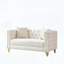 Canapé Chesterfield 2 places avec velours-1164747608