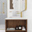 Ensemble de meuble-lavabo mural simple avec tablette et deux tiroirs 30 po Serenita, finition bois moderne-1584133415