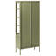 Braiens Glass and Steel 80 cm W Display Cabinet-940200081