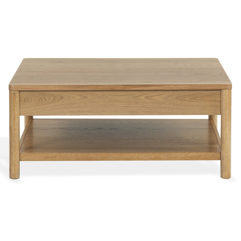 Jaylessa Wood 1 Drawer Coffee Table, Brown Oak