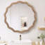 Miroir mural rond en bois 23,62 pouces