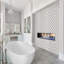 Stately Lantern 9" x 14" Porcelain Arabesque Marble Look Wall & Floor Tile-72531492